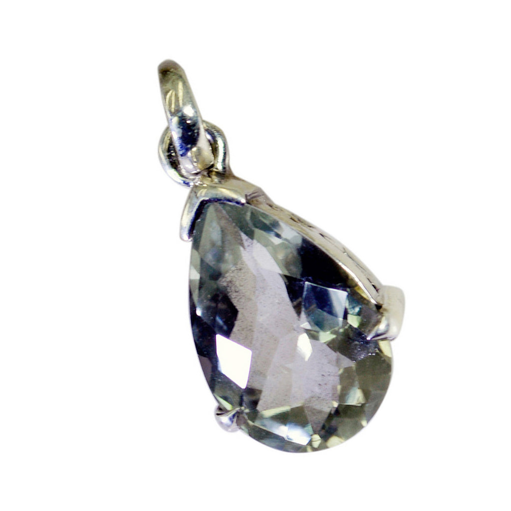 Green Amethyst Eye-catching French 92.5 Silver Solitaire Tereza Glamorous Green Pendant Jewellery