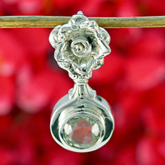 Green Amethyst Minimal French Silver Solitaire Clara Feminine Green Pendant Jewelry