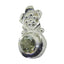 Green Amethyst Featherlight Italian 925 Silver Solitaire Light Green Pendant