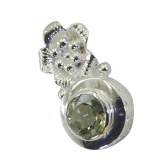 Green Amethyst Featherlight Italian 925 Silver Solitaire Daniela Fairytale Green Pendant Jewelry