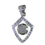 Green Amethyst Eye-catching Indian Silver multiple Light Green Pendant