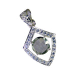 Green Amethyst Eye-catching Indian Silver multiple Nisa Modern Green Pendant Jewelry