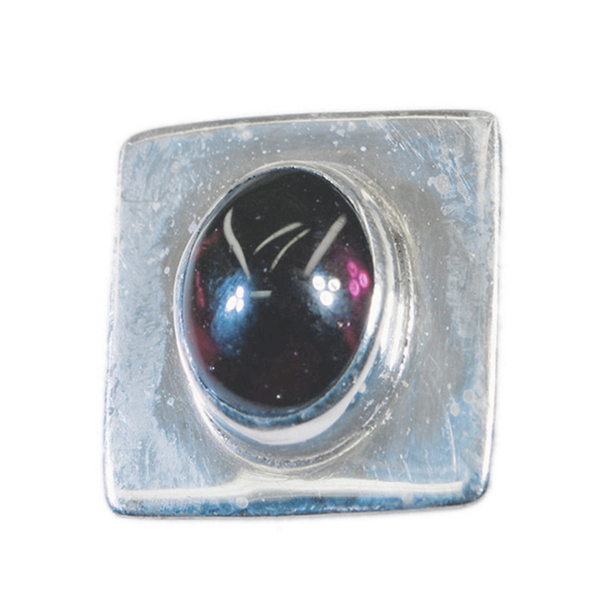 Garnet Featherlight Mexican 92.5 Silver Solitaire Red Pendant Hoofdafbeelding