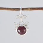 Garnet Dainty Spanish 92.5 Silver Solitaire Chloe valentine Red Pendant Jewellery