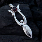 Garnet Featherlight German Sterling Silver Solitaire Eliza Contemporary Red Pendant Jewellery