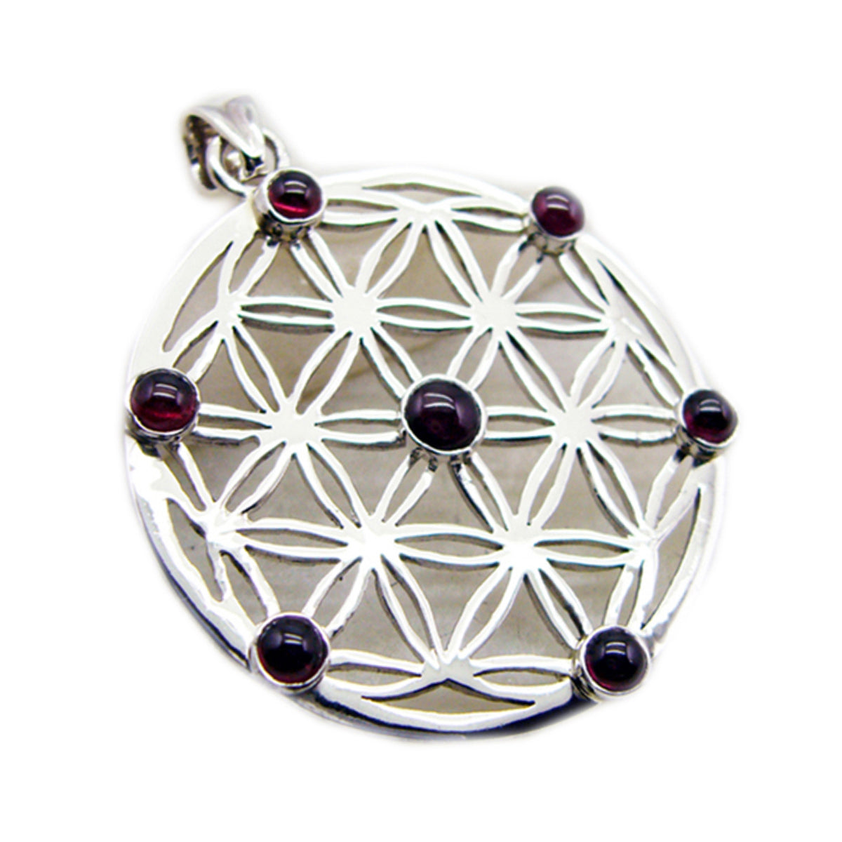 Garnet Statement German Sterling Silver multiple Laura Filigree Red Pendant Jewellery Второстепенное изображение товара