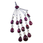 Garnet Mid-weight Egyptian Silver multiple Leah Cocktail Red Pendant Jewelry