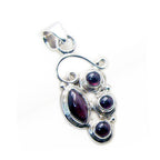 Garnet Eye-catching Latin American Silver quarter Lucy Modern Red Pendant Jewelry