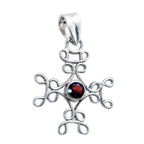 Garnet Featherlight Turkish Silver Solitaire Red Pendant