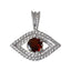 Garnet Featherlight American Sterling Silver Solitaire Red Pendant