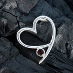Garnet Elegant Korean 925 Silver Solitaire Ying Engagement Red Pendant Jewelry