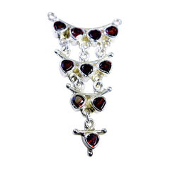 Garnet Eye-catching Latin American Silver multiple Red Pendant