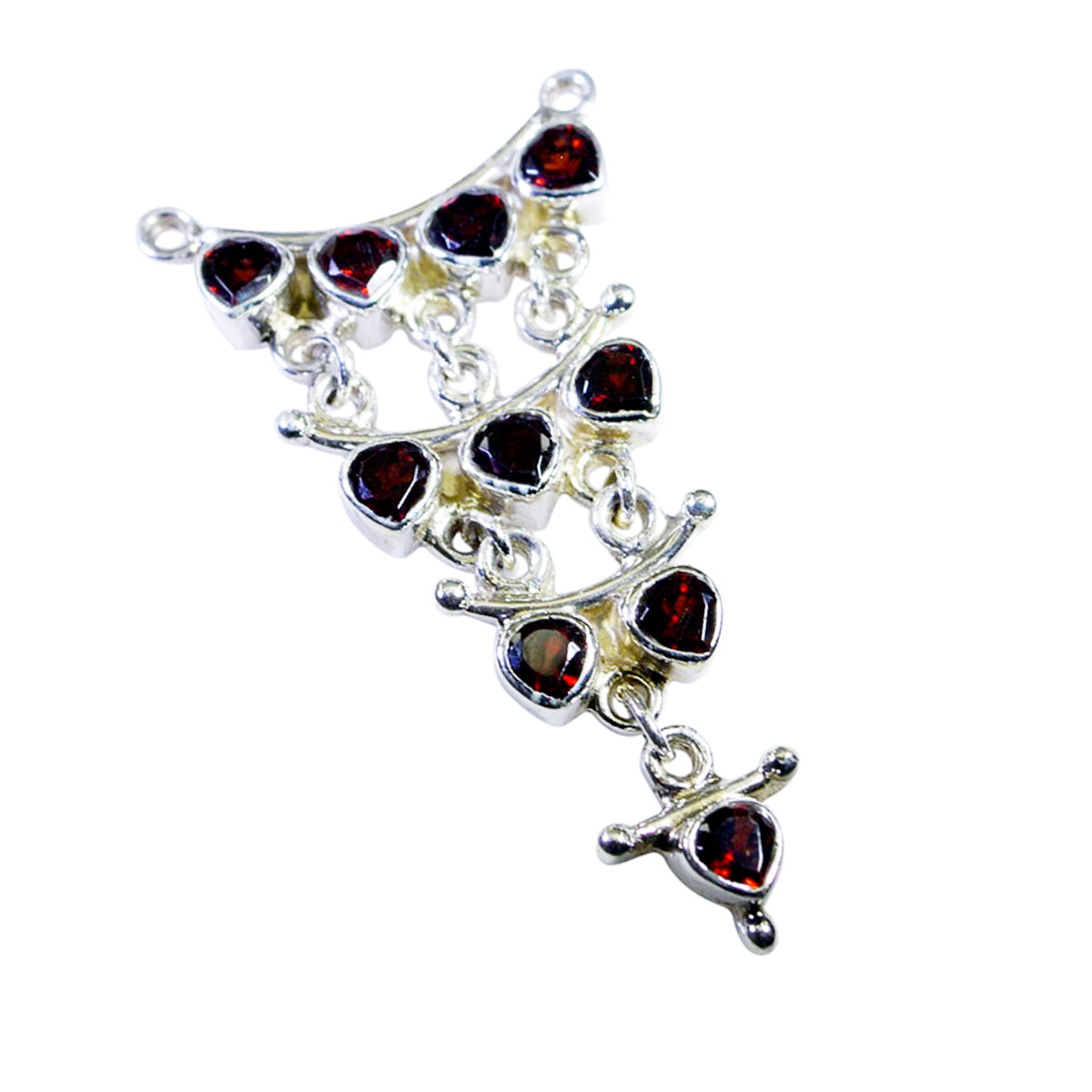 Garnet Eye-catching Latin American Silver multiple Hannah wedding Red Pendant Jewelry