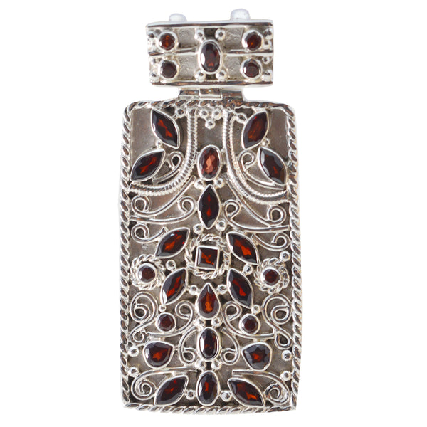 Garnet Chunky Egyptian 92.5 Silver multiple Red Pendant