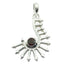 Garnet Featherlight Spanish Silver Solitaire Red Pendant