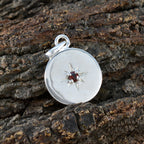 Garnet Whisper-thin Spanish 92.5 Silver Solitaire Amelia Cocktail Red Pendant Jewellery