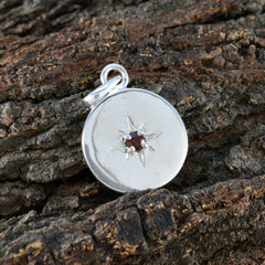 Garnet Whisper-thin Spanish 92.5 Silver Solitaire Amelia Cocktail Red Pendant Jewellery