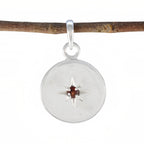 Garnet Whisper-thin Spanish 92.5 Silver Solitaire Red Pendant