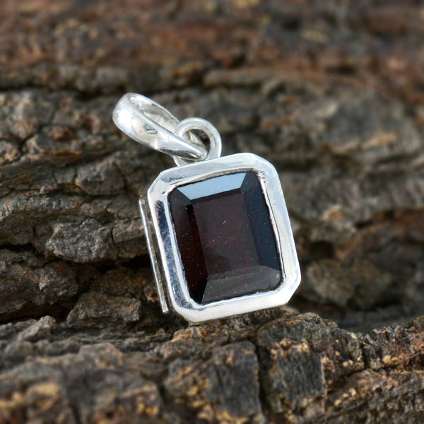 Garnet Dainty Italian 925 Silver Solitaire Lorena Love Red Pendant Jewelry