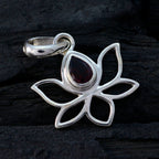 Garnet Elegant Japanese 92.5 Silver Solitaire Jia Rope-Wire Red Pendant Jewellery