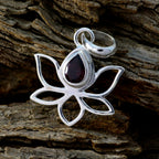 Garnet Elegant Japanese 92.5 Silver Solitaire Jia Rope-Wire Red Pendant Jewellery