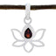 Garnet Elegant Japanese 92.5 Silver Solitaire Red Pendant
