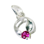 Garnet Featherlight French 92.5 Silver Solitaire Sofia Feminine Red Pendant Jewellery