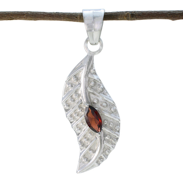 Garnet Classic Spanish 92.5 Silver Solitaire Addison Love Red Pendant Jewellery