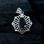 Garnet Delicate Spanish 92.5 Silver Solitaire Charlotte Victorian Red Pendant Jewellery