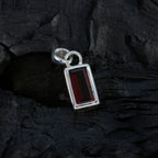 Garnet Delicate German 925 Silver Solitaire Sofia Bubble Red Pendant Jewelry