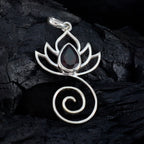 Garnet Dainty Spanish 925 Silver Solitaire Daniela Rope-Wire Red Pendant Jewelry