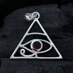 Garnet Whisper-thin Spanish 925 Silver Solitaire Florencia Rope-Wire Red Pendant Jewelry