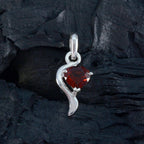 Garnet Minimalist Korean 925 Silver Solitaire Yuki propsel Red Pendant Jewelry