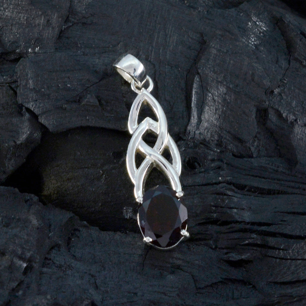 Garnet Dainty German 925 Silver Solitaire Sara Claddagh Red Pendant Jewelry