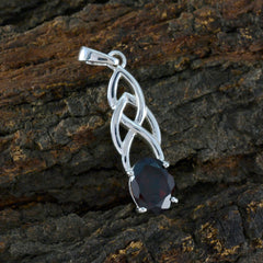 Garnet Dainty German 925 Silver Solitaire Sara Claddagh Red Pendant Jewelry