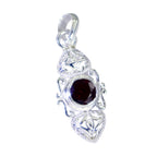 Garnet Featherlight French Silver Solitaire Isabelle Vintage Red Pendant Jewelry