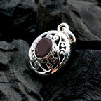 Granaat Klassieke Franse Zilveren Solitaire Lili Victoriaanse Rode Hanger Sieraden