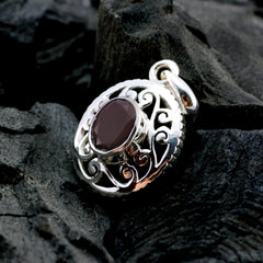 Garnet Classic French Silver Solitaire Lili Victorian Red Pendant Jewelry