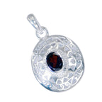 Garnet Featherlight French Silver Solitaire Mia antique Red Pendant Jewelry
