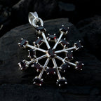 Garnet Classic Russian Sterling Silver multiple Daniela Modern Red Pendant Jewellery