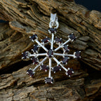 Garnet Classic Russian Sterling Silver multiple Daniela Modern Red Pendant Jewellery