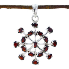 Garnet Classic Russian Sterling Silver multiple Red Pendant