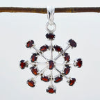 Garnet Classic Russian Sterling Silver multiple Daniela Modern Red Pendant Jewellery