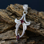 Garnet Slim Mexican Sterling Silver Toi et Moi Laura Fairytale Red Pendant Jewellery