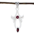 Garnet Slim Mexican Sterling Silver Toi et Moi Laura Fairytale Red Pendant Jewellery