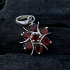 Garnet Delicate Mexican 92.5 Silver Hepta Valentina Trendy Red Pendant Jewellery