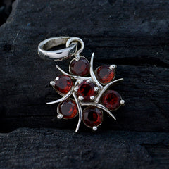 Granat Zarter mexikanischer 92,5 Silber Hepta Valentina Trendy Rot Anhänger Schmuck