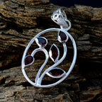 Garnet Classic Latin American Silver Penta Victoria Love Red Pendant Jewelry