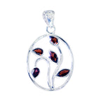 Garnet Classic Latin American Silver Penta Victoria Love Red Pendant Jewelry