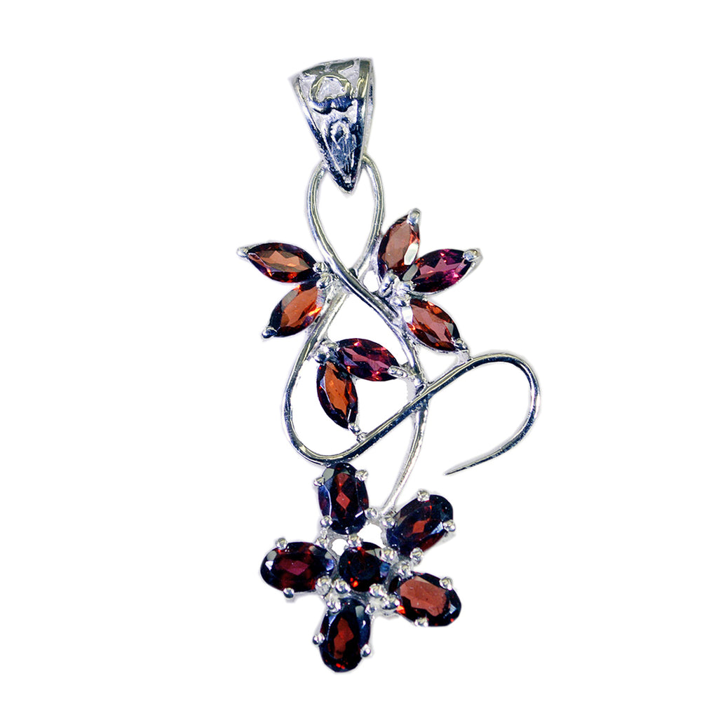 Garnet Statement Latin American 92.5 Silver multiple Red Pendant
